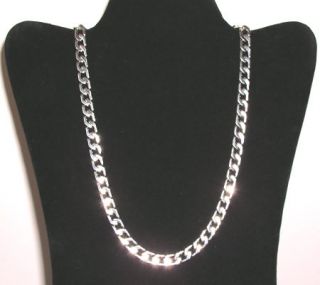  CUBAN LINK CHAIN SILVER MENS NECKLACE 8mm 20 or custom size / length