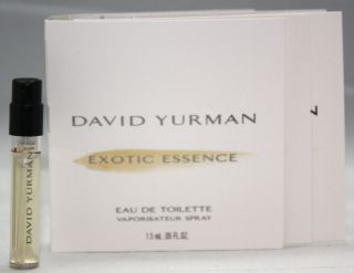 3x David Yurman Exotic Essence Eau De Toilette for Women vials Spray