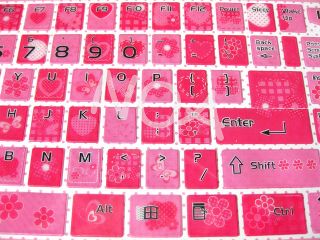 Cute Colorful English Desktop Laptop Keyboard Sticker SC01