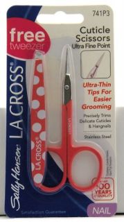 LaCross Cuticle Scissors w Tweezers Ultra Fine Point