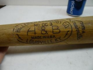 Vintage Hillerich Bradsby DC3 H B Joe DiMaggio Model Baseball Bat