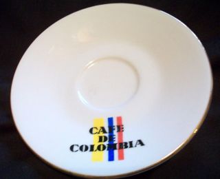 Cafe De Colombia Saucer Diamante Coffee Espresso Plate Dish Serving