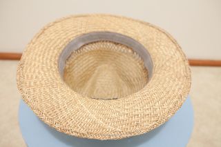 Lanvin Straw Hat Men large panama trilby fedora beach natural