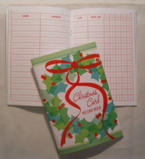 NEW Christmas Card Record Address Book 5 Year   48 page Wreath