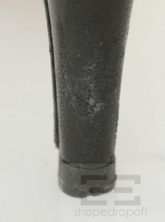 Chanel Beige & Black Leather Peep Toe DOrsay Heels Size 40.5