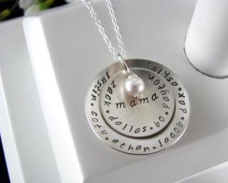  Love Mom Grandmother Mommy Necklace 2 Layer Personalized