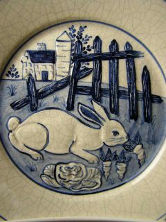 Decorative Potting Shed Dedham Plate with Raised Farmyard Scene