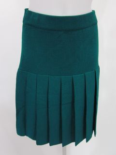 St John Collection Hunter Green Santana Knit Skirt Sz 6