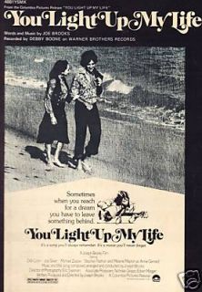 Debby Boone You Light Up My Life Sheet Music 1977