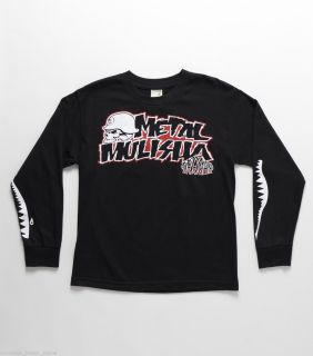 New w Tags 2013 Boys Metal Mulisha Deegan Chomp LS Tee Shirt Black