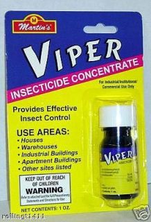 Martins Viper Insecticide Roaches Fleas Insects 1 Oz