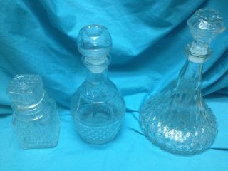 Vintage Decanters for Scotch Whiskey or as a Vase Glass Crystal Clear