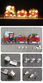 Santa Claus Colorful Lights Train Festival Decor 110V