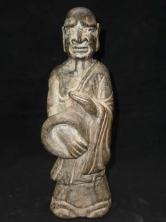 Chinese Nephrite Jade Carved DaMo Buddha Statue
