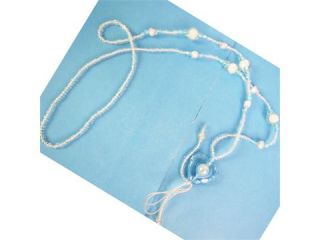 Heart Bead Rope Decorative Necklace Transparent 8346