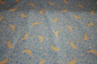 Moon and Star Print Fabric Material Cotton by The Yard