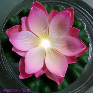  Floating lotus flower light Silk Flowers Artificial Plants water lily