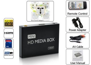 Lettore USB SD Box Multimediale Full HD 1080p TV HDMI DVD DIVX  MKV