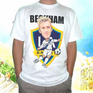 shirt of David Beckham LA Galaxy short sleeve tee mens & kids All