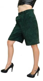  hunter green suede leather shorts from david hollis tagged a size 12