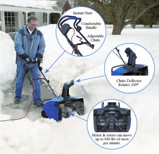  Ultra 13 Amp Electric Snow Thrower Blower + Coleman Cable 40 Foot Cord