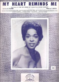 Sheet Music My Heart Reminds Me Della Reese 135