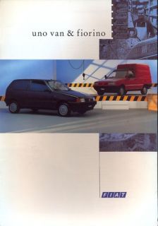  Fiat Uno Van Fiorino 1992 UK Market Sales Brochure