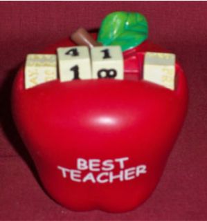 Red Apple Perpetual Calendar Day Date Month