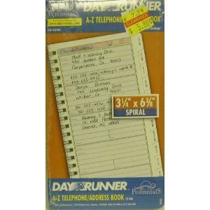 Day Runner A Z Telephone/Address Book, 3 1/4 x 6 3/8