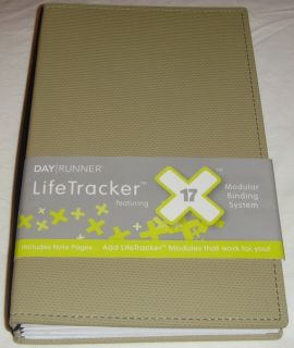 Day Runner Green Textured Lifetracker 4 7 8 x 8