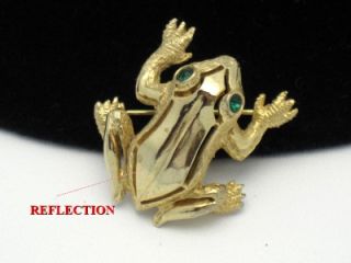De Nicola DeNicola Vintage Figural Frog Brooch Pin Rhinestone