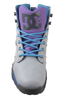 DC Shoes Mens Hi Sneakers 302885 Lieutenant WR Grey Blue Suede Sz 11 M