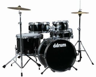 Ddrum D1 5 Piece Kids Junior Drum Set Kit Midnight Black