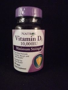 60 Natrol Vitamin D3 10,000 IU Maximum Strength Prostate Breast Colon