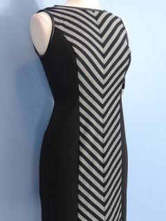 New NWT Sandra Darren Sleeveless Stretch Color Block Sheath Dress