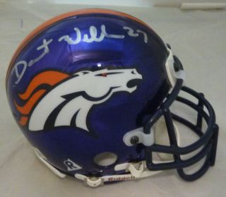 Darrent Williams Autographed Signed Denver Broncos Chrome Mini Helmet