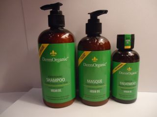 DermOrganic Argan Oil Hair Treatment 3 Piece Set