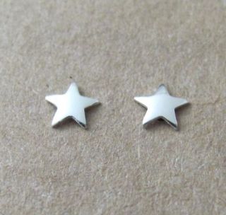 Sterling Silver 5mm Sharp Point Stars Post Stud Earrings