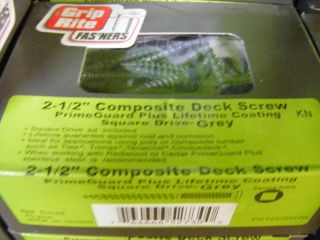25 lb Box of 3 Composite Deck Screws Gray