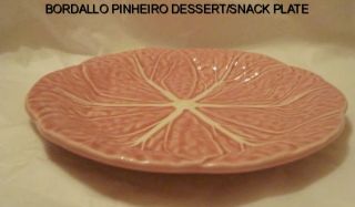  Pinheiro Portugal Ceramic Pink Cabbage Leaf Dessert Snack Plate