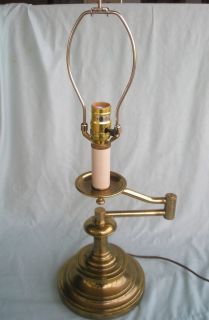Vintage Stiffel Desk Lamp Brass Articulating Swing Arm