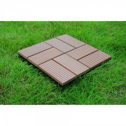 Eight Piece Bamboo Composite Deck Tiles by Nature Resort