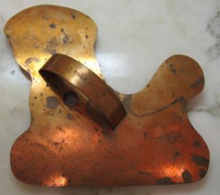 Old River Road Copper Cookie Cutters Large Santa Sleigh with Reindeer