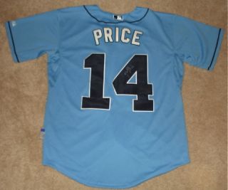 DAVID PRICE AUTOGRAPHED JERSEY (TAMPA BAY RAYS) PROOF!