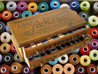 Antique English Dewhurst Sylko Sewing Cotton Reel Spool Haberdashery