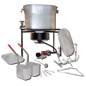 26 Quart Outdoor Propane Grill Deep Fryer Boiler Steamer Cooker W