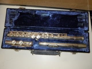  Emerson Silver Plated Flute E.L.DeFORD Fine Flutes Elkhardt IND W/Case