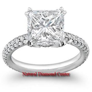   Princess Diamond Anniversary Engagement Eternity Ring 14k Gold F SI2