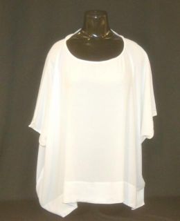 Diane Von Furstenberg Size P s New Hankie White Top Shirt