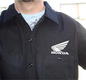 Honda Motorcycle Dickies Button Up Work Shirt Short Sleeve Mechanic